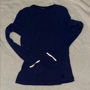 lululemon athletica Blue Fitted Long Sleeve Sweatshirt